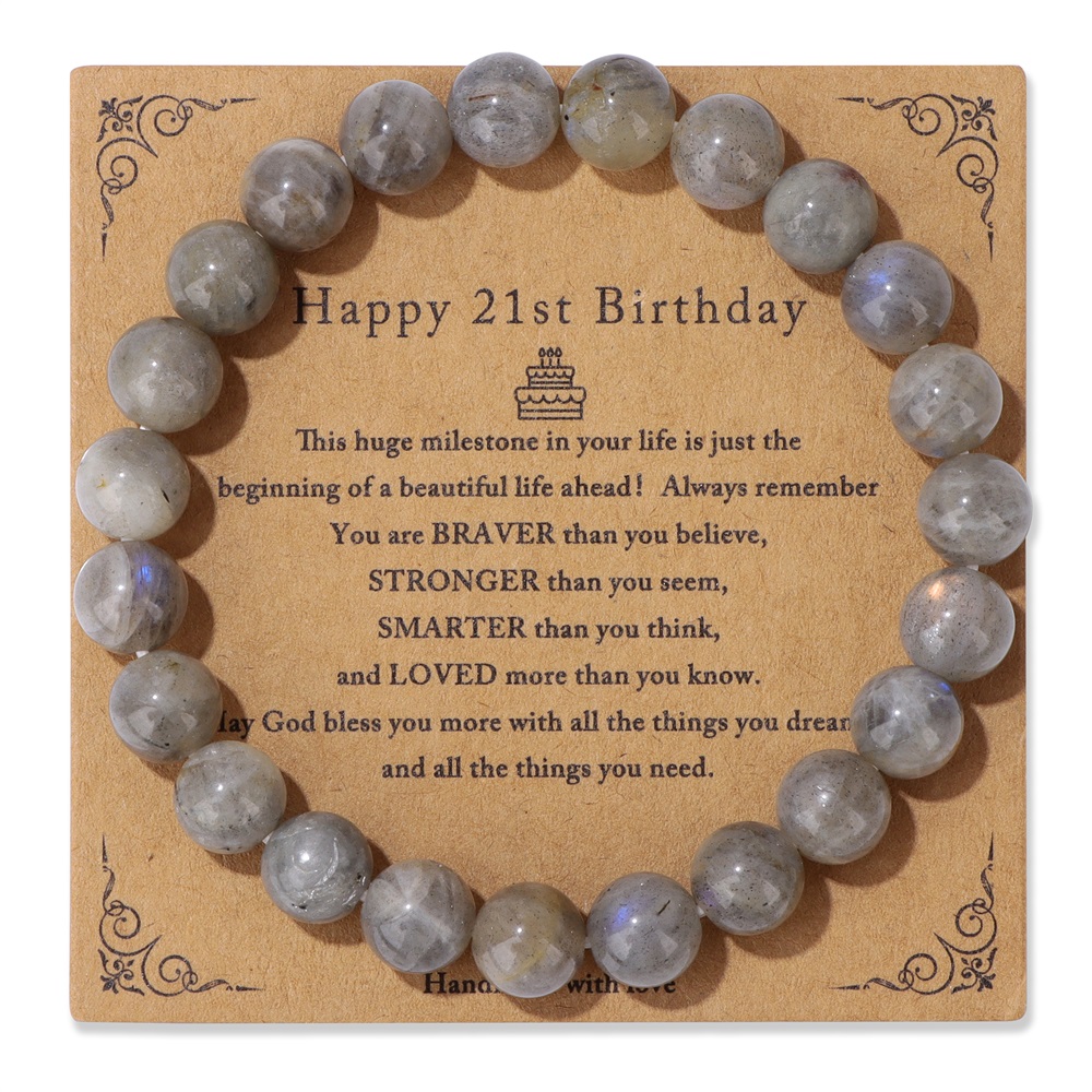 Yoga Health & Fitness Center - Pulseira labradorite natural 8 mm pedra