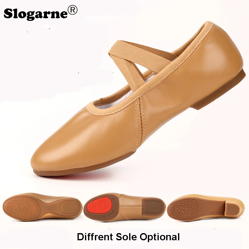 Yoga Dance & Fitness Center Llc - Couro genuíno macio sapatos de balé
