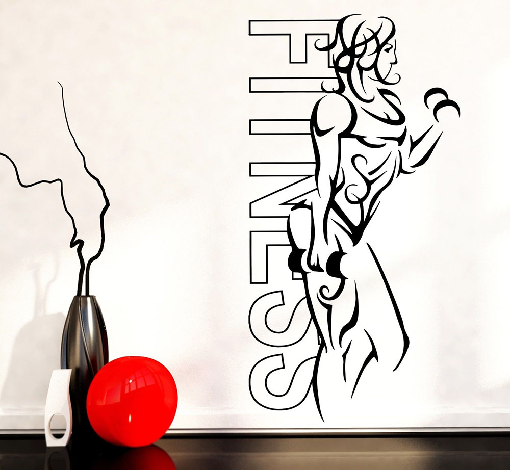 Yoga Health & Fitness Center - Adesivos de parede de Vinil Menina
