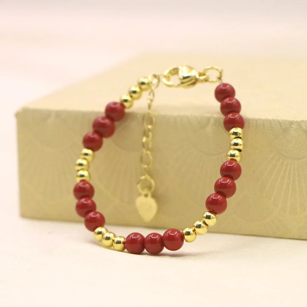 Yoga Fitness Gifts - Charme adorável pulseira vermelha bebê meninas