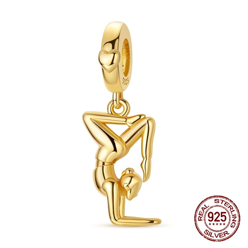 Yoga Fitness Gifts - Pingente de Prata Esterlina 925 com