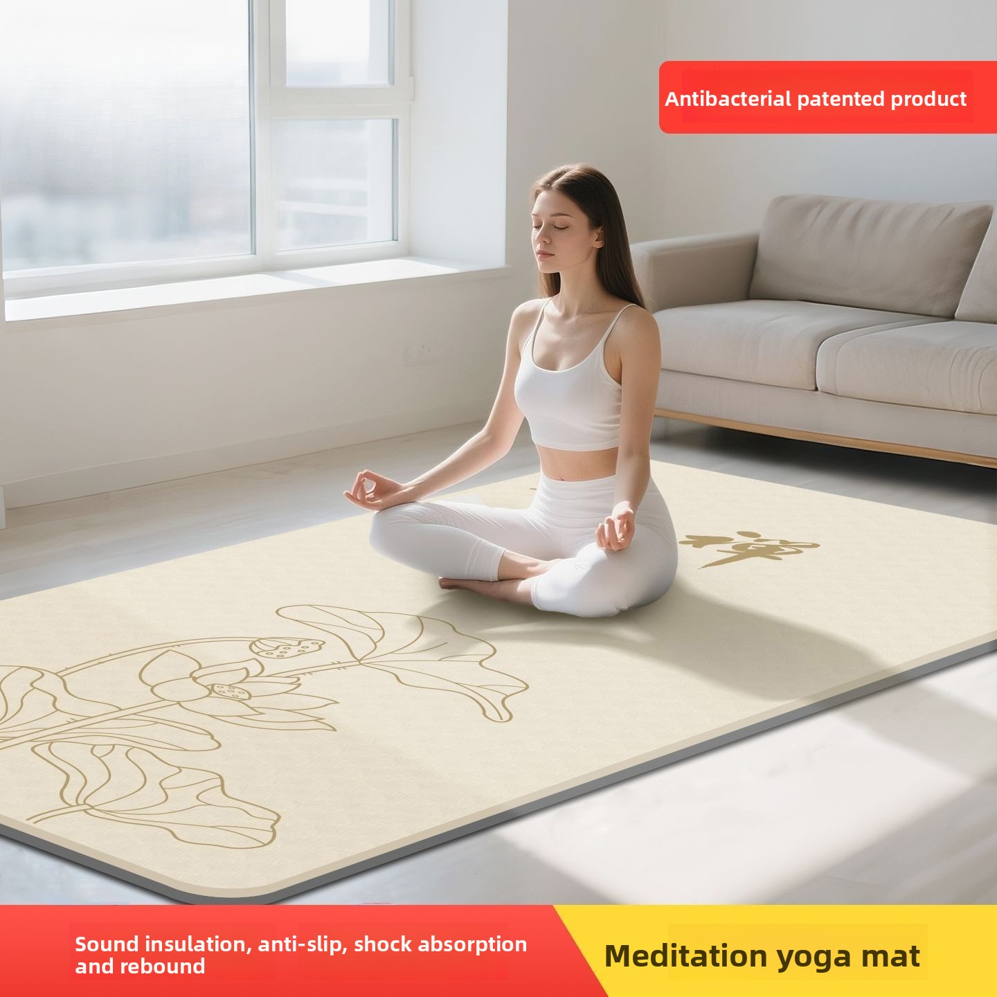 Yoga Of Fitness Mat - Tapete de Yoga Feminino para Meditação