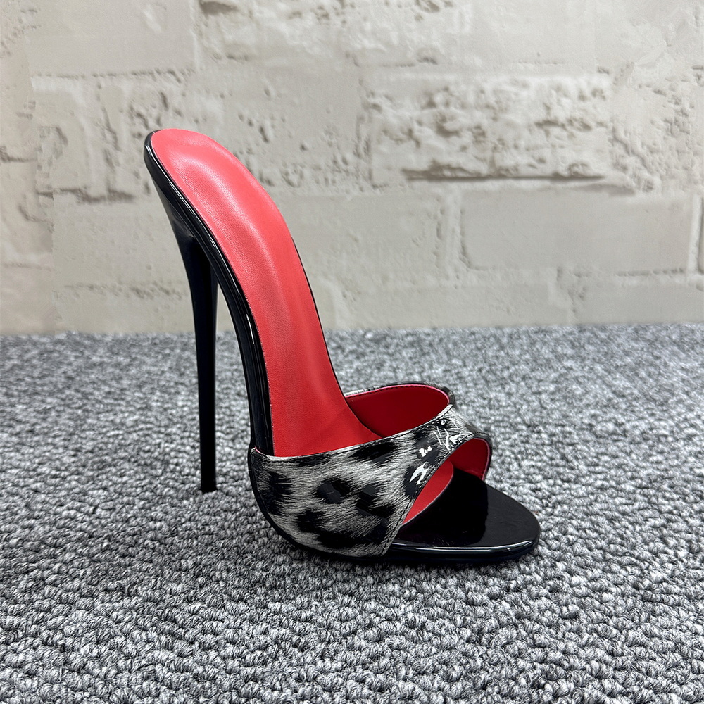 Core Slider - Chinelos peep toe de salto alto