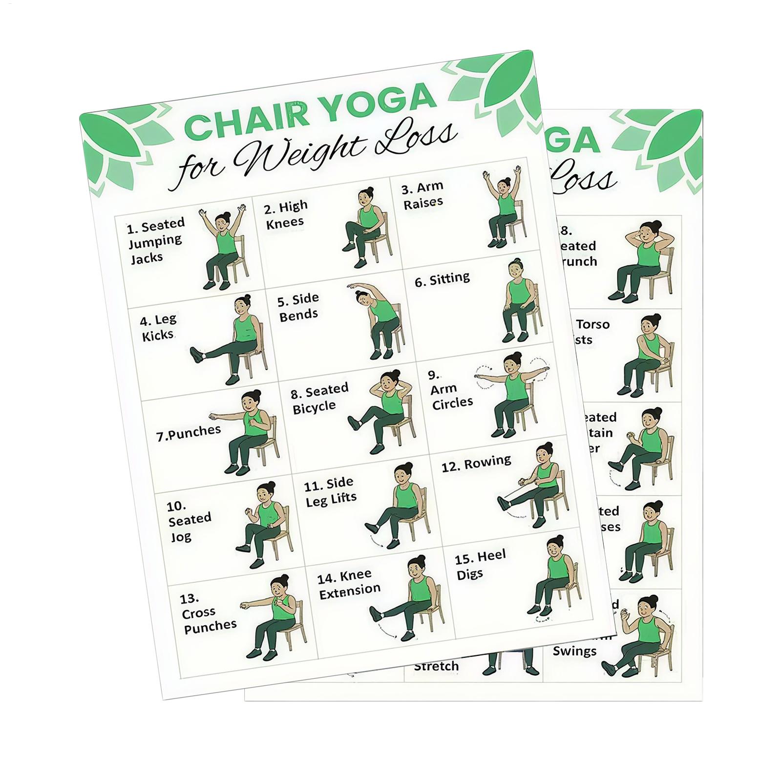 Yoga Health & Fitness Center - 2 Pôsteres de Yoga para Exercícios