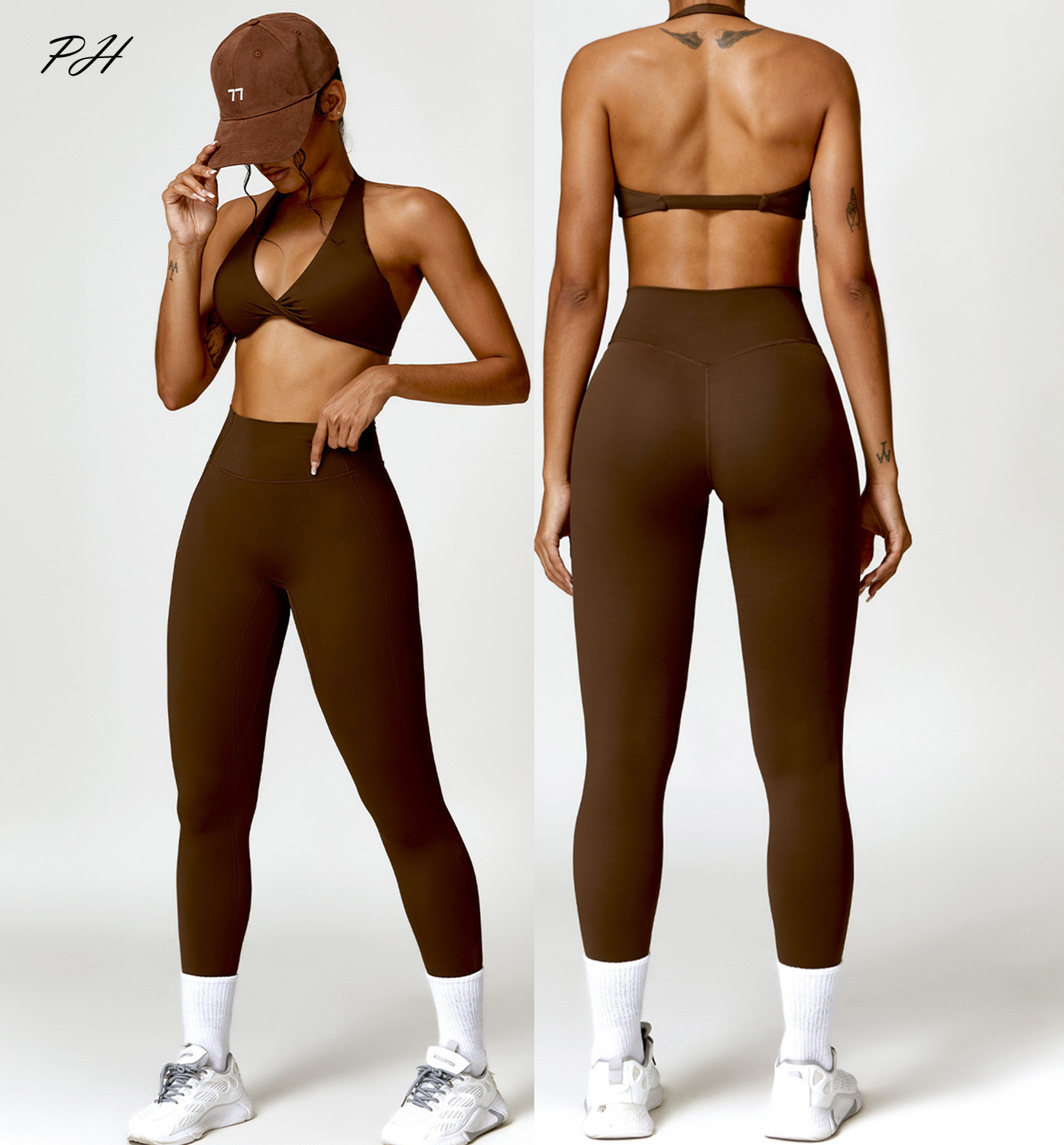 Yoga Fitness Zumba - Conjunto de ioga feminina de duas