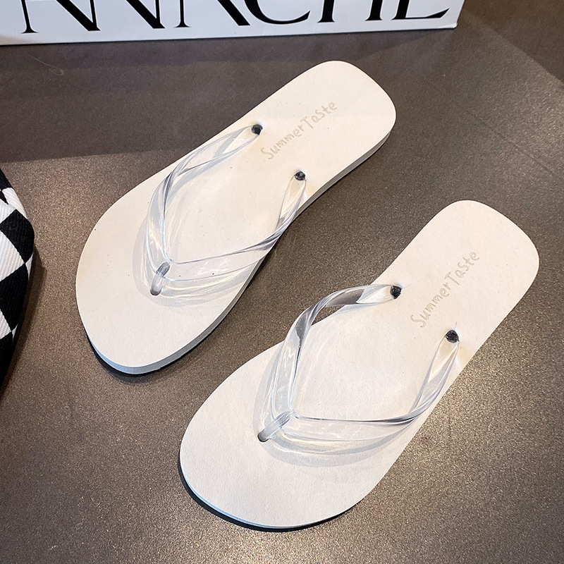 Core Slider - Verão feminino cor sólida flip-flops moda
