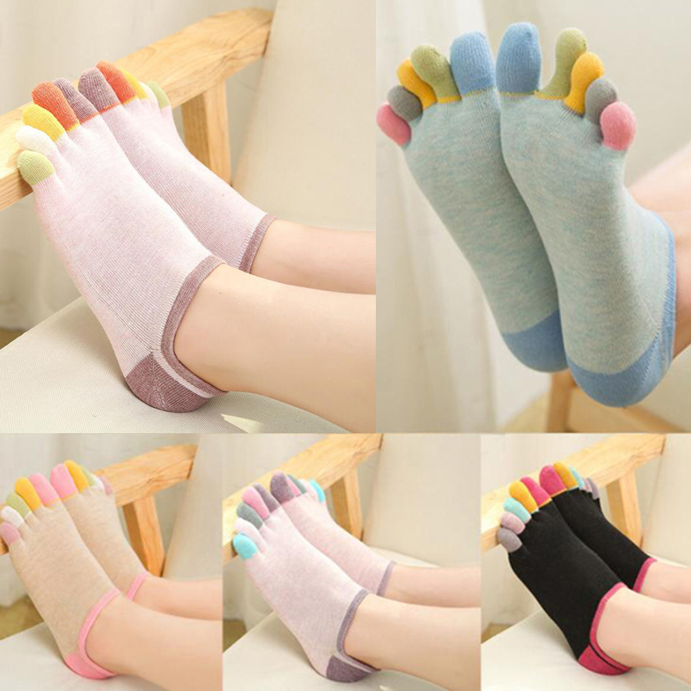 Yoga Toe Separator - 1/5 Pares de Meias Esportivas Femininas