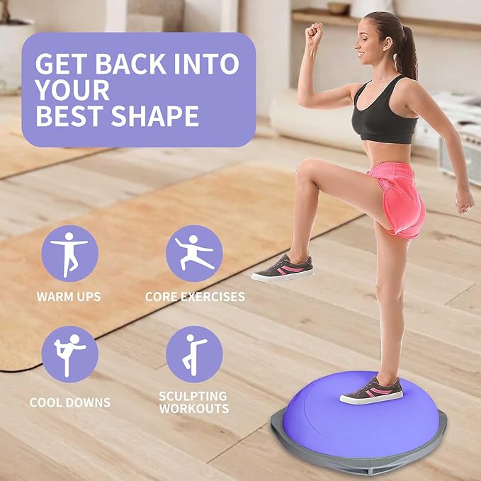 Bola de equilíbrio Bosu de 70c - Yoga Fitness Gym avaliação e preço