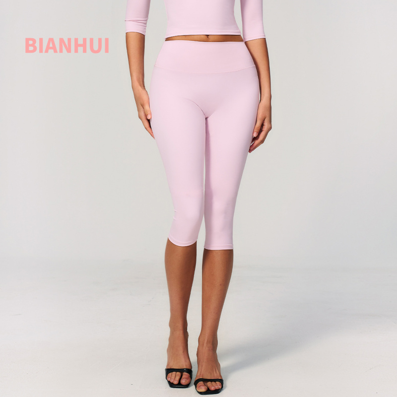 Calças capri de ioga com cintu - Yoga Fitness Leggings avaliação e preço