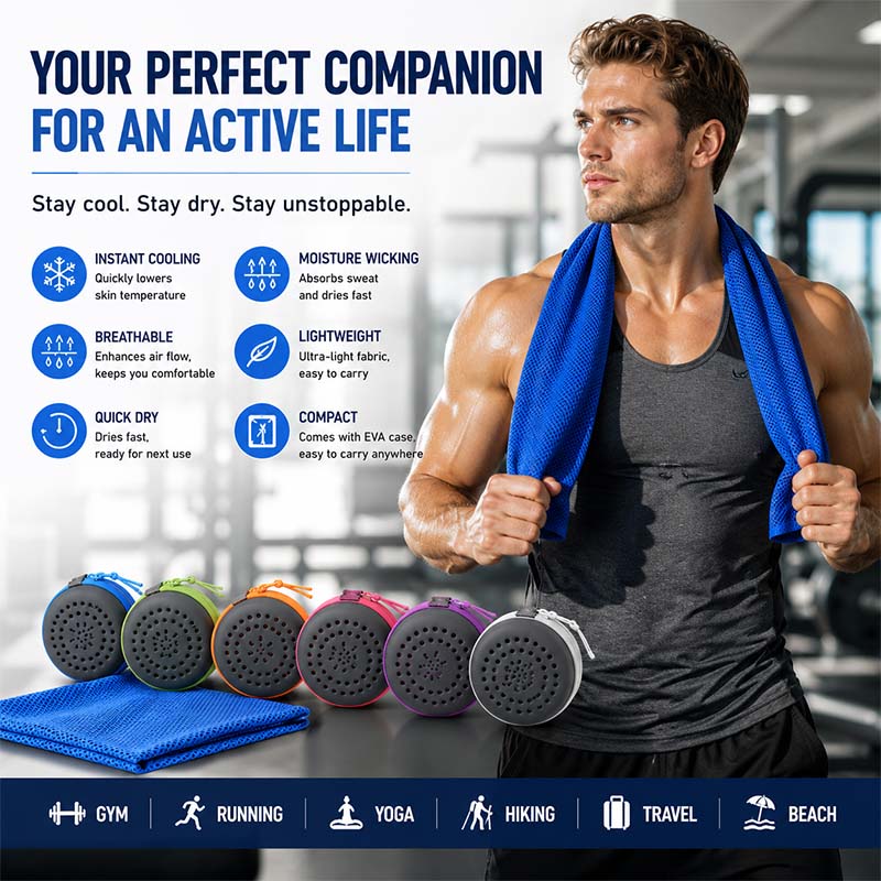 Toalha de Resfriamento Instant - Yoga Fitness Gym avaliação e preço
