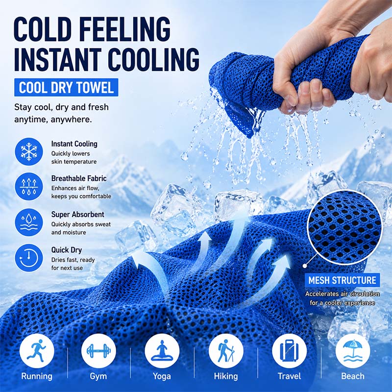 Toalha de Resfriamento Instant - Yoga Fitness Gym avaliação e preço