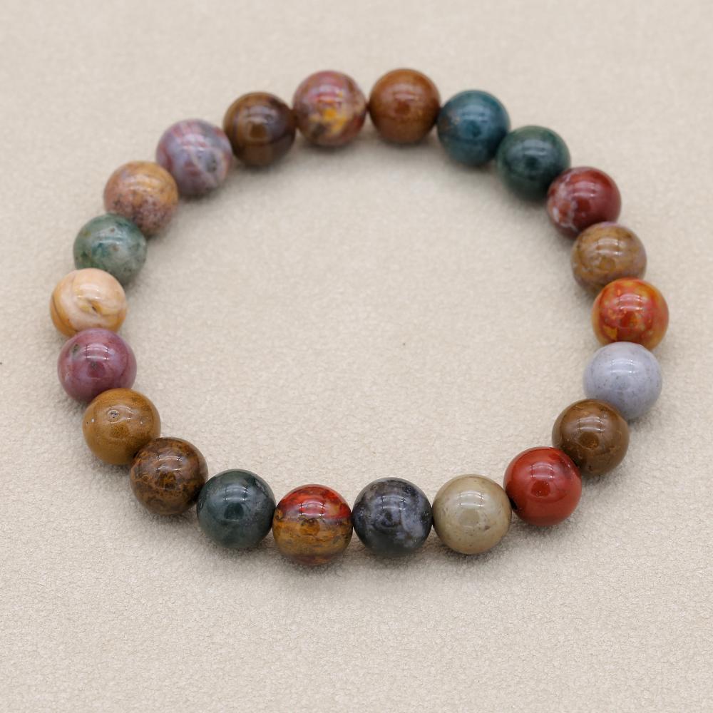 Pulseira de jaspe de pedra nat - Yoga Health & Fitness Center avaliação e preço