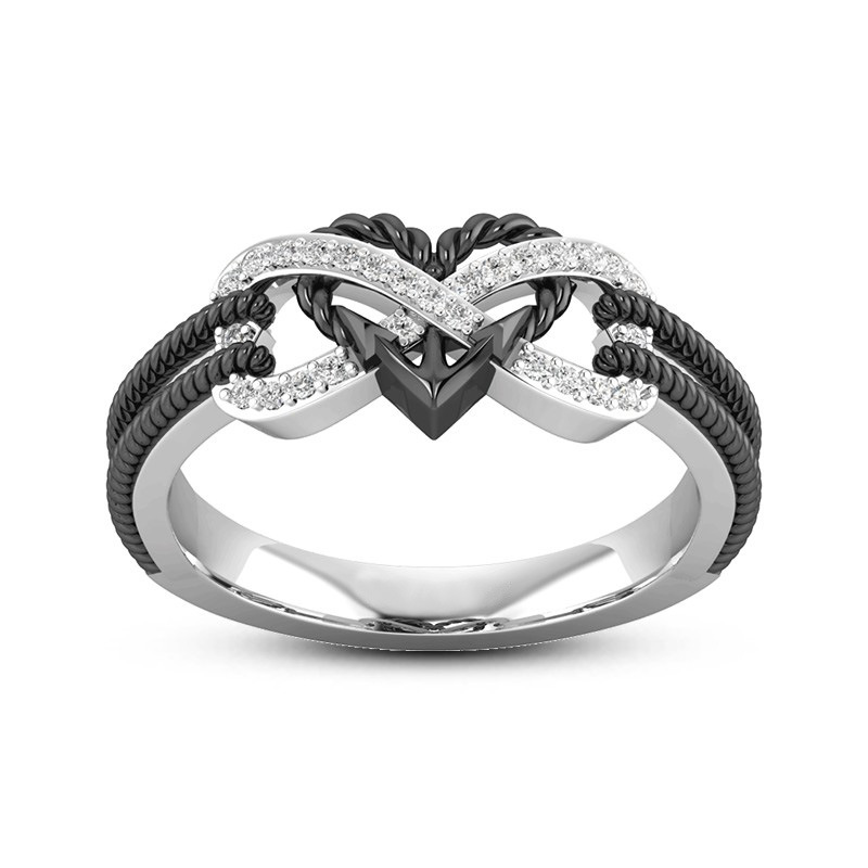 Anéis de coração cor ouro rosa - Yoga Fitness Gifts avaliação e preço