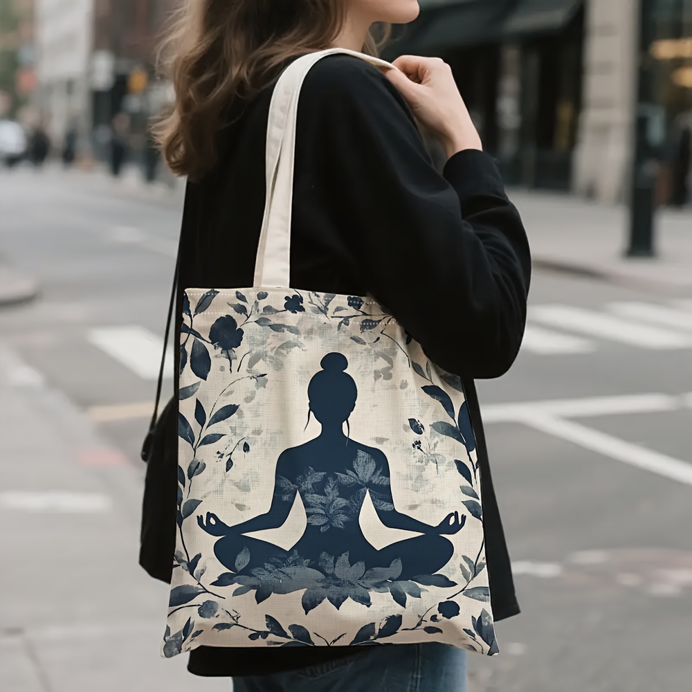 Bolsa de ombro de lona com tem - Yoga Fitness Gifts avaliação e preço