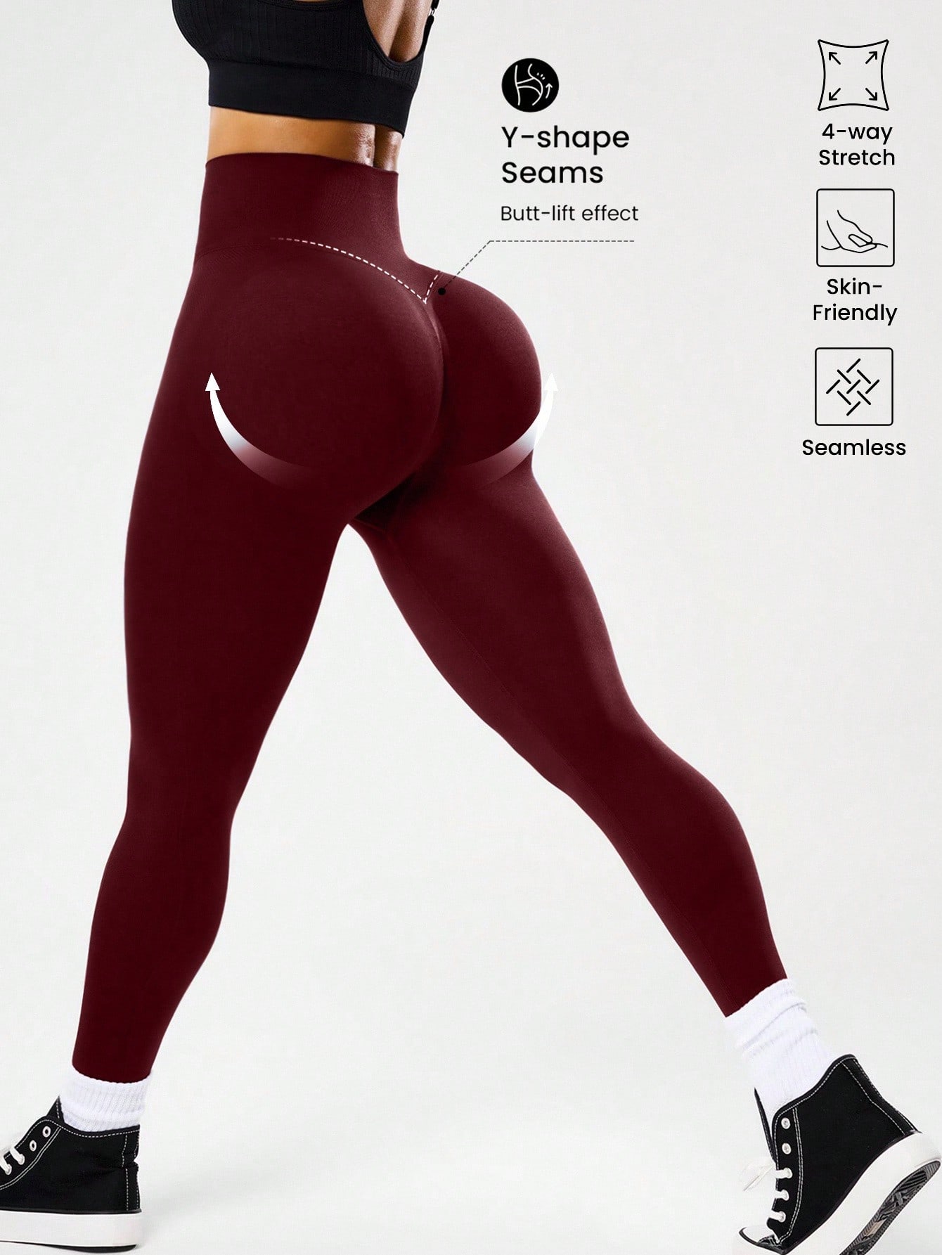 Leggings de ioga sem costura d - Yoga Fitness Leggings avaliação e preço